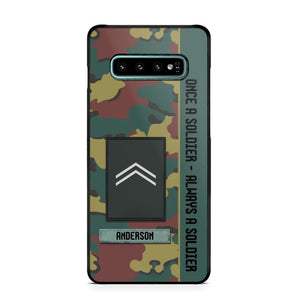 Personalized Belgium Soldier/ Veteran Once A Soldier Always A Soldier Phonecase 3D Printed QTDT1101