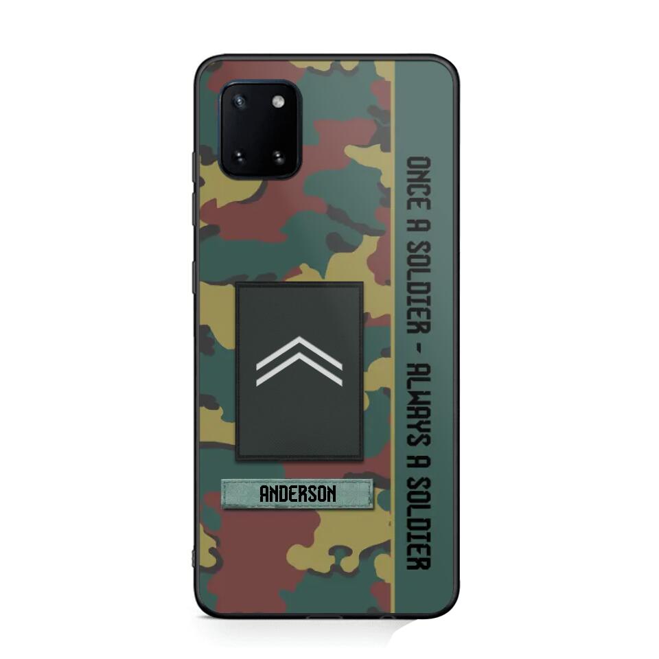 Personalized Belgium Soldier/ Veteran Once A Soldier Always A Soldier Phonecase 3D Printed QTDT1101