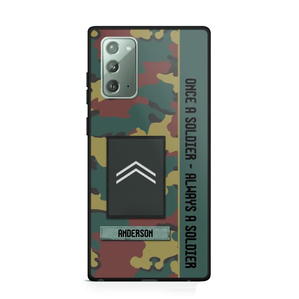 Personalized Belgium Soldier/ Veteran Once A Soldier Always A Soldier Phonecase 3D Printed QTDT1101