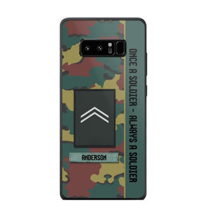 Personalized Belgium Soldier/ Veteran Once A Soldier Always A Soldier Phonecase 3D Printed QTDT1101