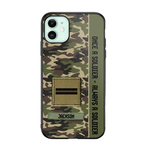 Personalized French Soldier/ Veteran Once A Soldier Always A Soldier Phonecase 3D Printed QTDT1101