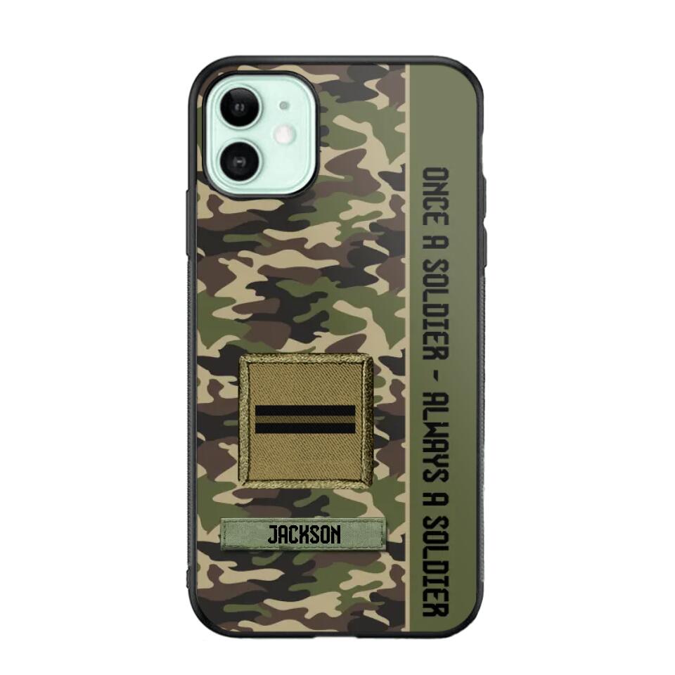 Personalized French Soldier/ Veteran Once A Soldier Always A Soldier Phonecase 3D Printed QTDT1101