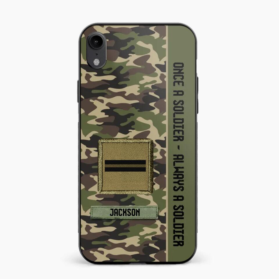 Personalized French Soldier/ Veteran Once A Soldier Always A Soldier Phonecase 3D Printed QTDT1101