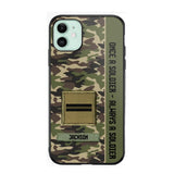 Personalized French Soldier/ Veteran Once A Soldier Always A Soldier Phonecase 3D Printed QTDT1101