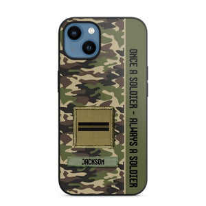 Personalized French Soldier/ Veteran Once A Soldier Always A Soldier Phonecase 3D Printed QTDT1101