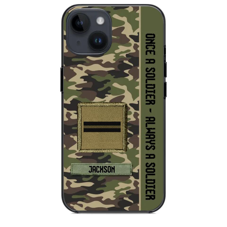 Personalized French Soldier/ Veteran Once A Soldier Always A Soldier Phonecase 3D Printed QTDT1101