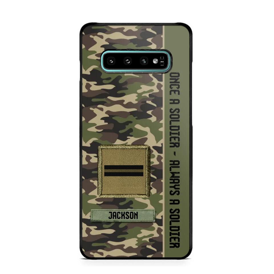 Personalized French Soldier/ Veteran Once A Soldier Always A Soldier Phonecase 3D Printed QTDT1101