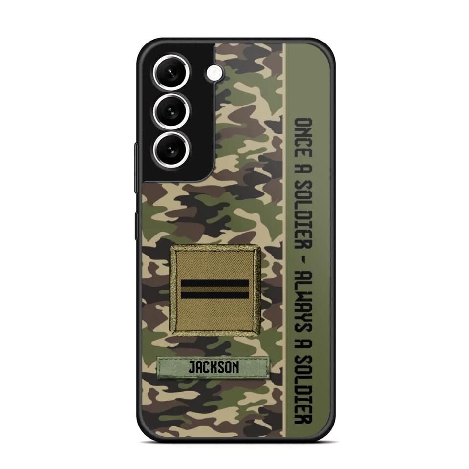 Personalized French Soldier/ Veteran Once A Soldier Always A Soldier Phonecase 3D Printed QTDT1101