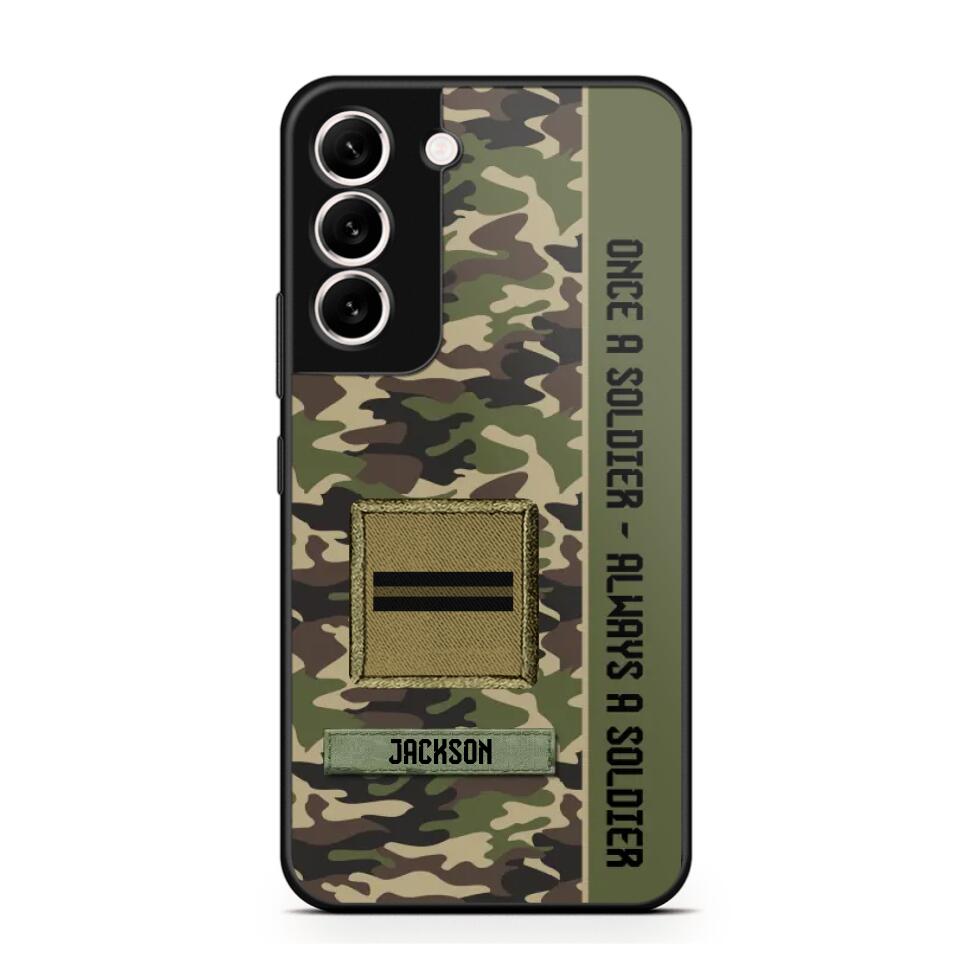 Personalized French Soldier/ Veteran Once A Soldier Always A Soldier Phonecase 3D Printed QTDT1101