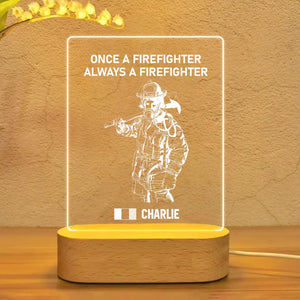 Personalized Once A Firefighter Always A Firefighter Italian Firefighter Led Lamp Printed 23JAN-HY11