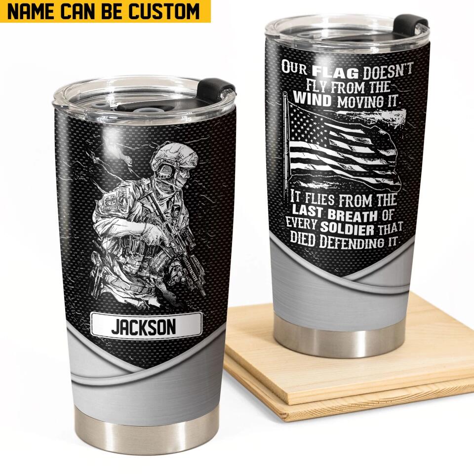 Personalized US Veteran/Soldier Tumbler 20Oz Printed 23JAN-HQ12