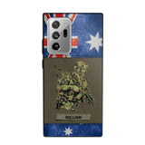 Personalized Australian Soldier/ Veteran Phonecase 3D Printed 23JAN-HY13