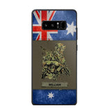 Personalized Australian Soldier/ Veteran Phonecase 3D Printed 23JAN-HY13