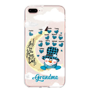 Personalized Grandma Snowman I Love You To The Moon And Back kid Name Heart Phonecase 3D Printed 23JAN-DT13