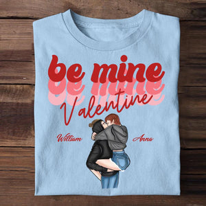 Personalized Be Mine Valentine Couple Gifts Printed  Tshirt PNHq1401