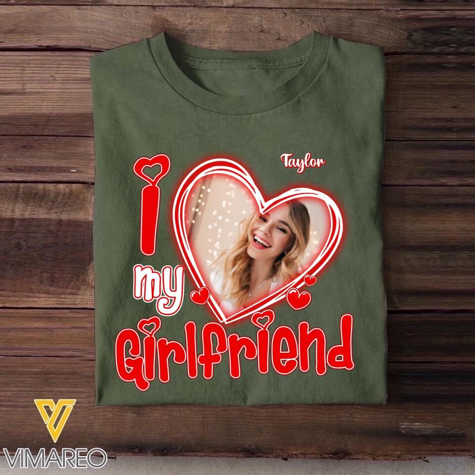 Personalized I Love My Girlfriend Tshirt Printed PNHY1601