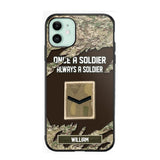 Personalized UK Soldier/ Veteran Once A Soldier Always A Soldier Phonecase 3D Printed QTHQ1701