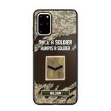 Personalized UK Soldier/ Veteran Once A Soldier Always A Soldier Phonecase 3D Printed QTHQ1701