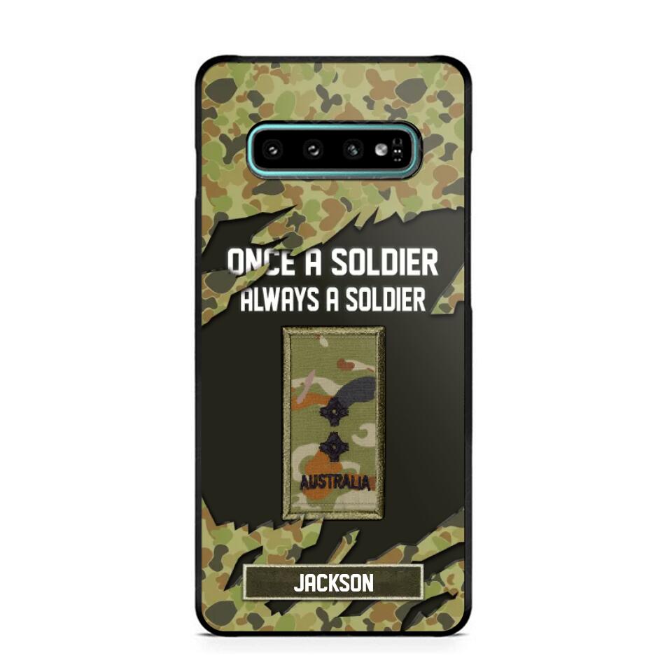 Personalized Australian Soldier/ Veteran Once A Soldier Always A Soldier Phonecase 3D Printed QTHQ1701