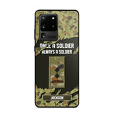 Personalized Australian Soldier/ Veteran Once A Soldier Always A Soldier Phonecase 3D Printed QTHQ1701