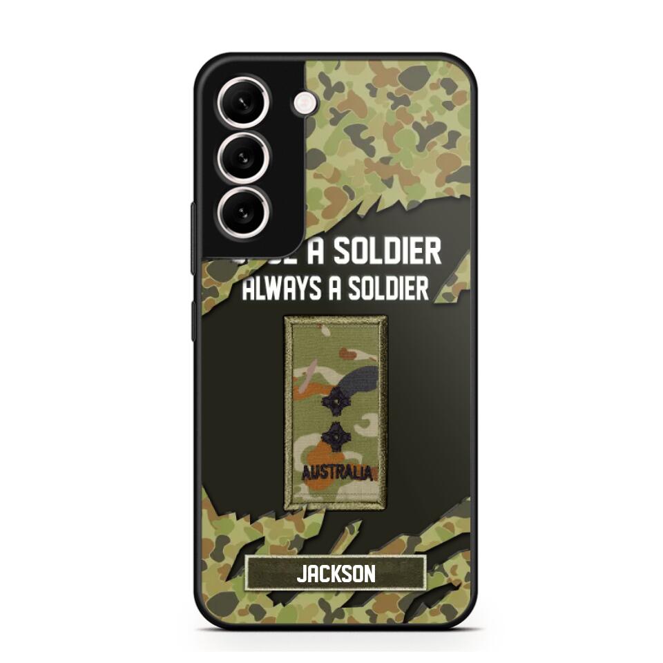 Personalized Australian Soldier/ Veteran Once A Soldier Always A Soldier Phonecase 3D Printed QTHQ1701