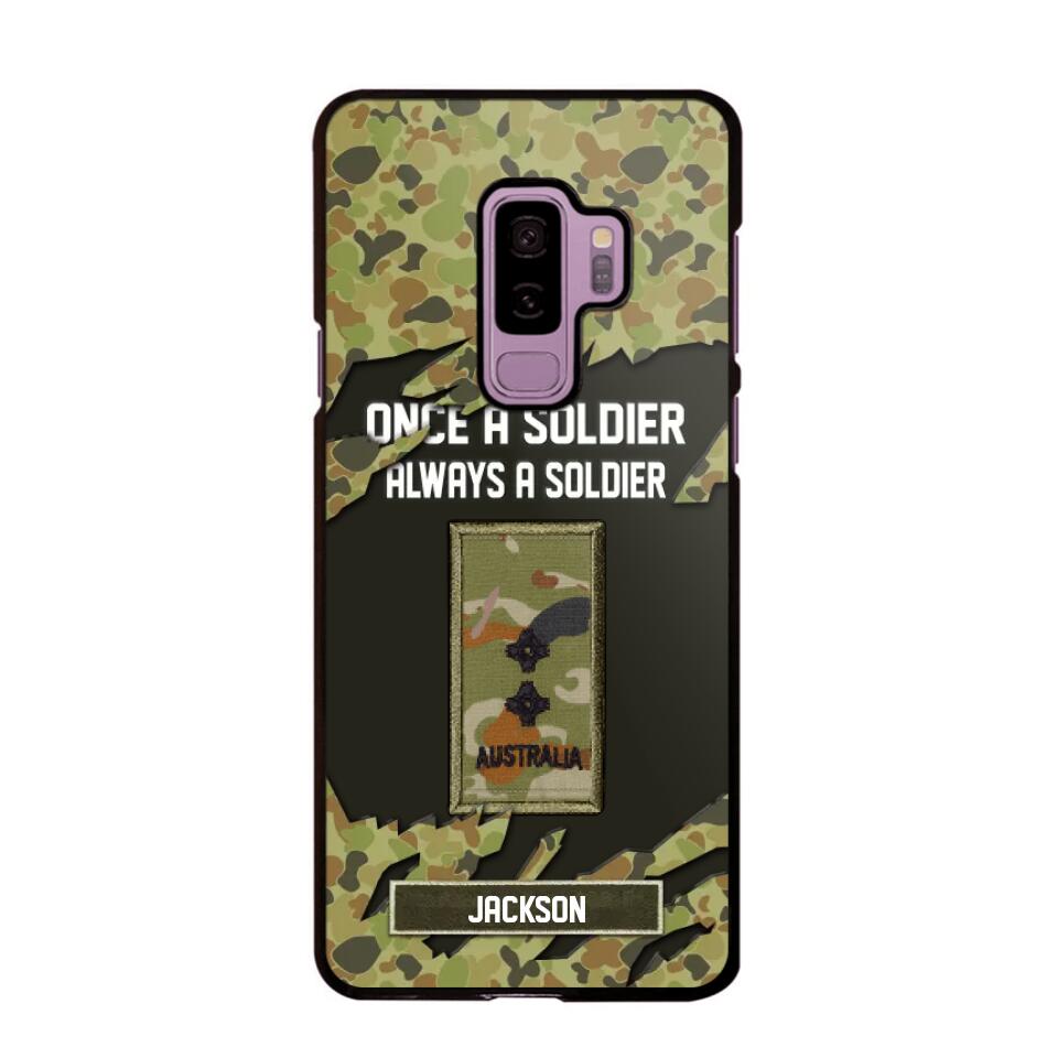 Personalized Australian Soldier/ Veteran Once A Soldier Always A Soldier Phonecase 3D Printed QTHQ1701