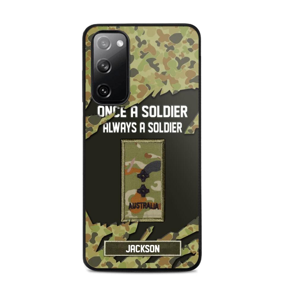 Personalized Australian Soldier/ Veteran Once A Soldier Always A Soldier Phonecase 3D Printed QTHQ1701