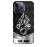 Personalized French Veteran Logo & Tag Name Phonecase Printed 23JAN-VD29