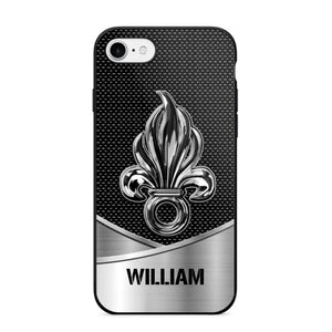 Personalized French Veteran Logo & Tag Name Phonecase Printed 23JAN-VD29