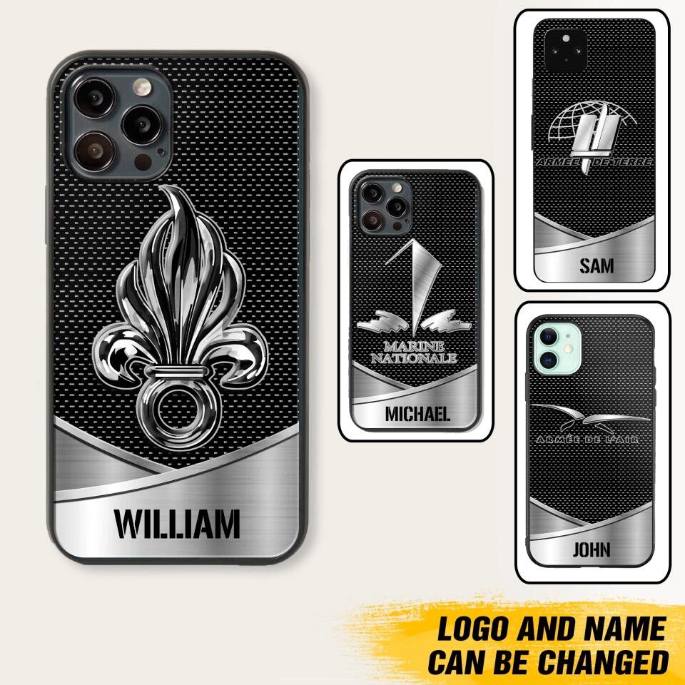 Personalized French Veteran Logo & Tag Name Phonecase Printed 23JAN-VD29