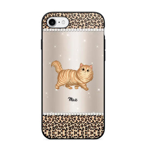 Personalized Leopard Skin Cat Phonecase Printed 23JAN-VD30