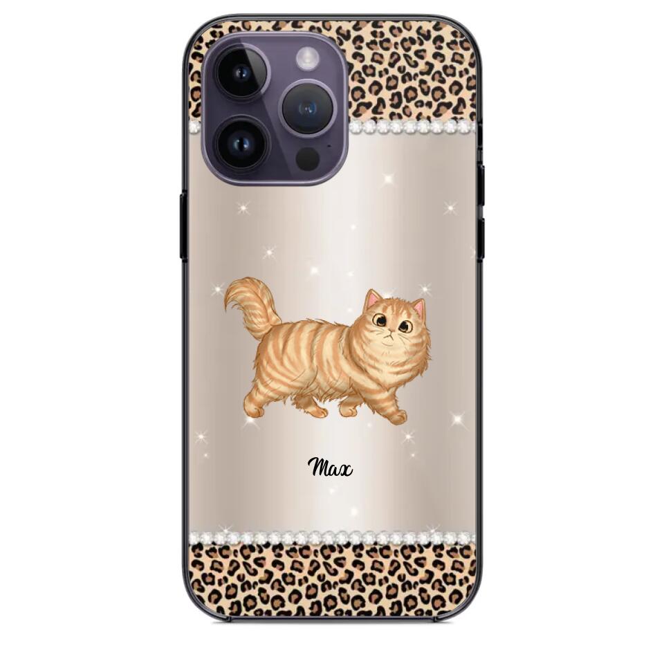 Personalized Leopard Skin Cat Phonecase Printed 23JAN-VD30