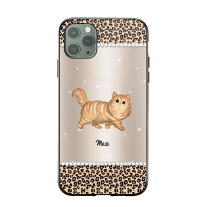 Personalized Leopard Skin Cat Phonecase Printed 23JAN-VD30