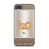 Personalized Leopard Skin Cat Phonecase Printed 23JAN-VD30