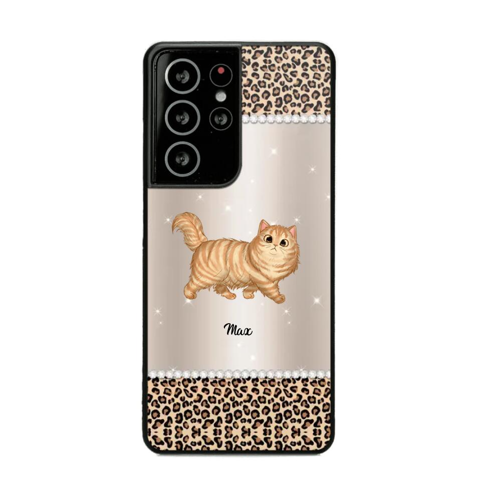 Personalized Leopard Skin Cat Phonecase Printed 23JAN-VD30