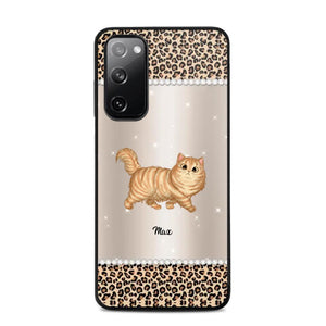 Personalized Leopard Skin Cat Phonecase Printed 23JAN-VD30