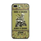 Personalized Once A Soldier Always A Soldier Australian Soldier/Veteran Phonecase Printed 23JAN-DT31