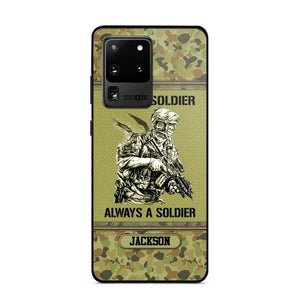 Personalized Once A Soldier Always A Soldier Australian Soldier/Veteran Phonecase Printed 23JAN-DT31