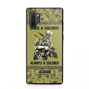 Personalized Once A Soldier Always A Soldier Australian Soldier/Veteran Phonecase Printed 23JAN-DT31