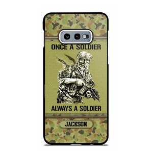 Personalized Once A Soldier Always A Soldier Australian Soldier/Veteran Phonecase Printed 23JAN-DT31