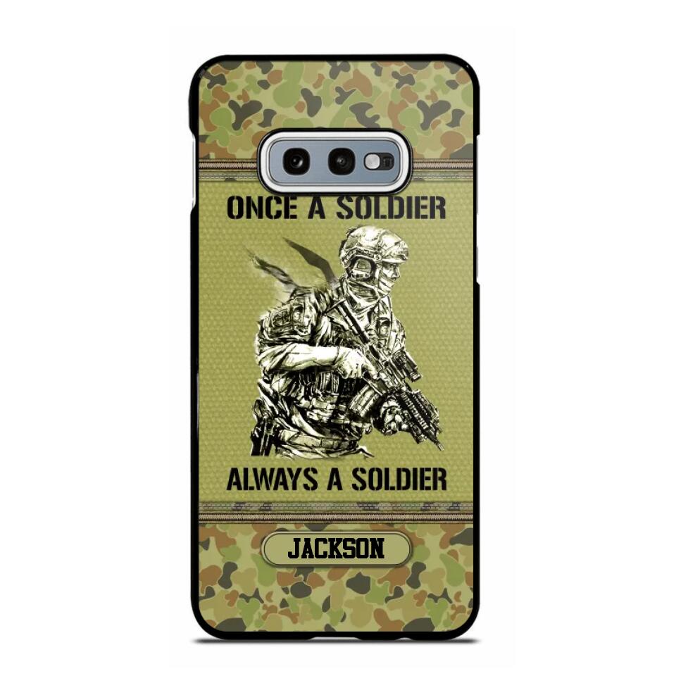 Personalized Once A Soldier Always A Soldier Australian Soldier/Veteran Phonecase Printed 23JAN-DT31