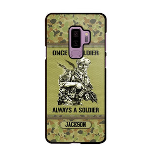 Personalized Once A Soldier Always A Soldier Australian Soldier/Veteran Phonecase Printed 23JAN-DT31