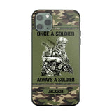 Personalized Once A Soldier Always A Soldier France Soldier/Veteran Phonecase Printed 23JAN-DT31