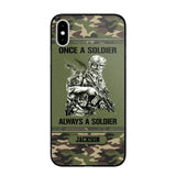 Personalized Once A Soldier Always A Soldier France Soldier/Veteran Phonecase Printed 23JAN-DT31