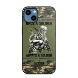 Personalized Once A Soldier Always A Soldier France Soldier/Veteran Phonecase Printed 23JAN-DT31