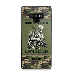 Personalized Once A Soldier Always A Soldier France Soldier/Veteran Phonecase Printed 23JAN-DT31