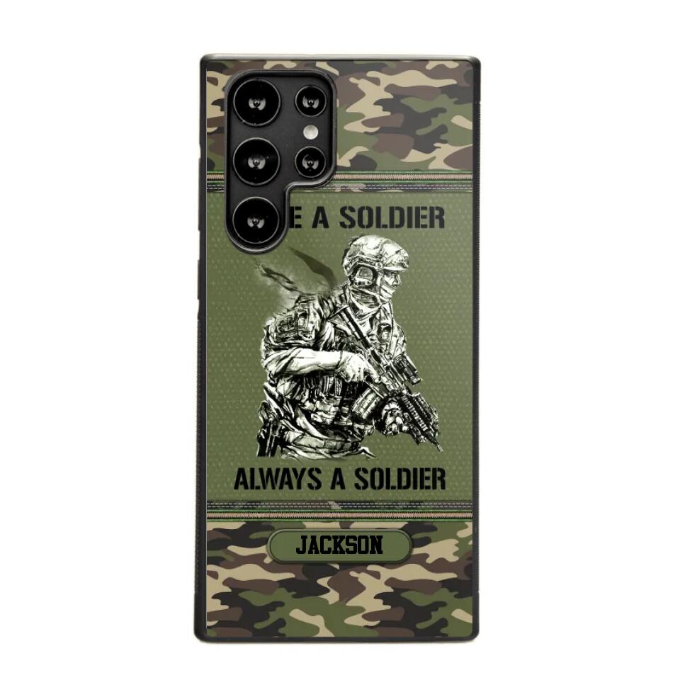 Personalized Once A Soldier Always A Soldier France Soldier/Veteran Phonecase Printed 23JAN-DT31