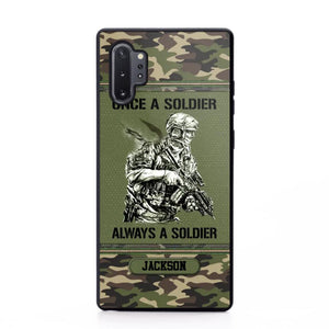 Personalized Once A Soldier Always A Soldier France Soldier/Veteran Phonecase Printed 23JAN-DT31