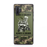 Personalized Once A Soldier Always A Soldier France Soldier/Veteran Phonecase Printed 23JAN-DT31