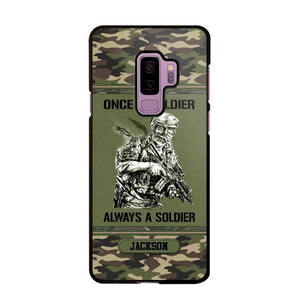 Personalized Once A Soldier Always A Soldier France Soldier/Veteran Phonecase Printed 23JAN-DT31